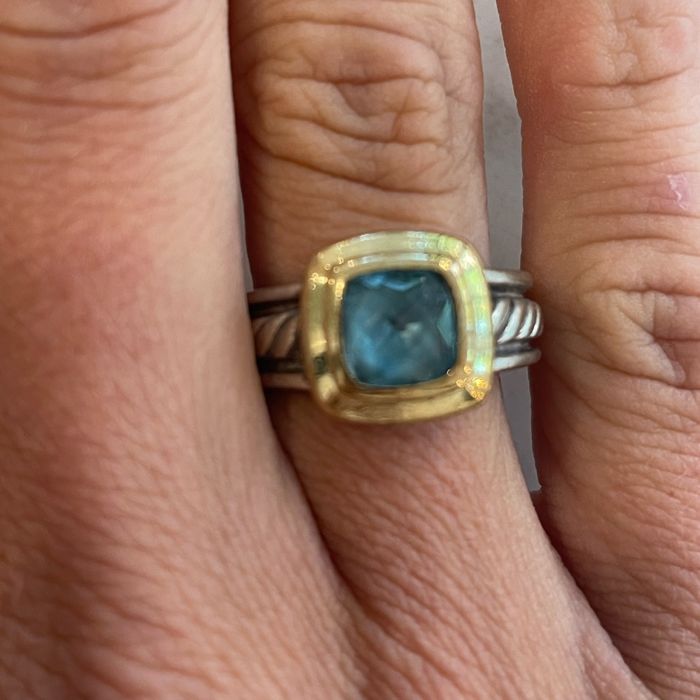 David Yurman Blue topaz ring